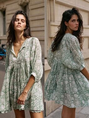 Daughters Of India Kyra Mini Dress Jade